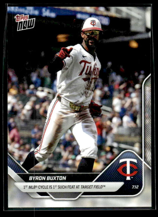 2025 Topps Now #417 Byron Buxton 1st MLB Cycle is 1st at Target Field