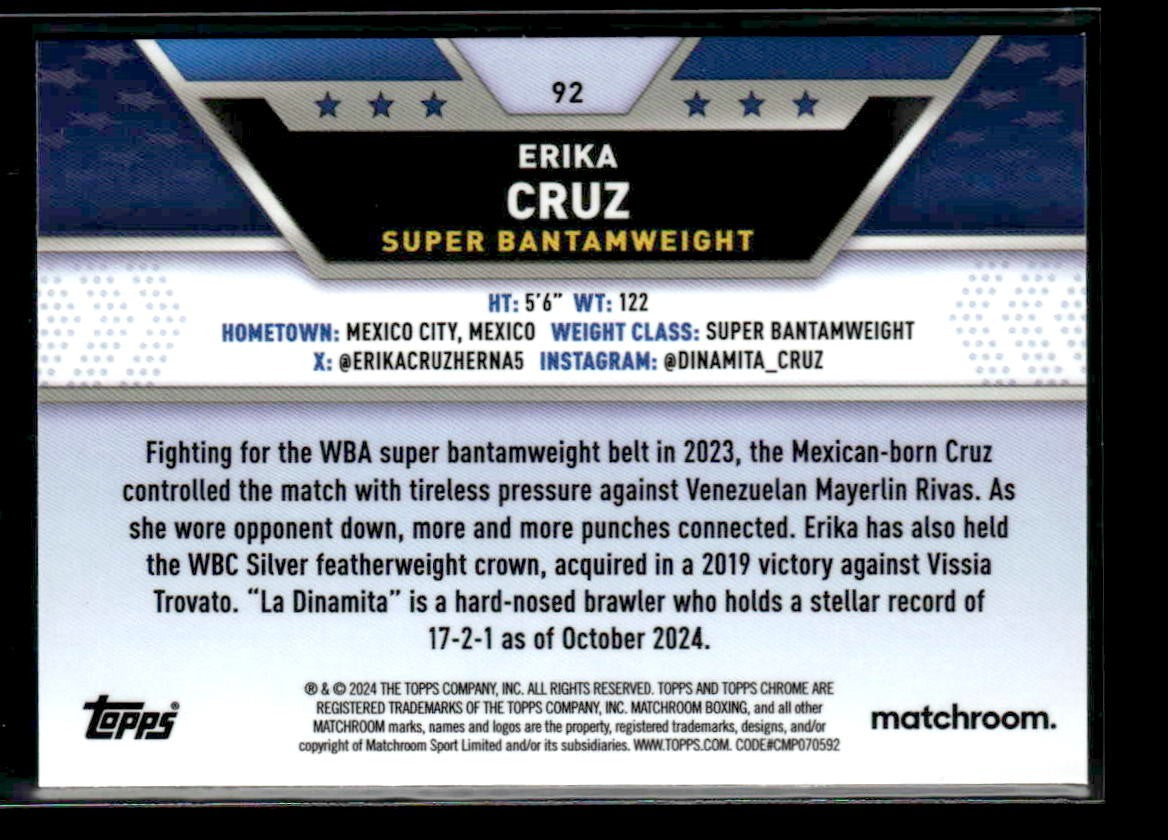 2024 Topps Chrome #92 Erika Cruz