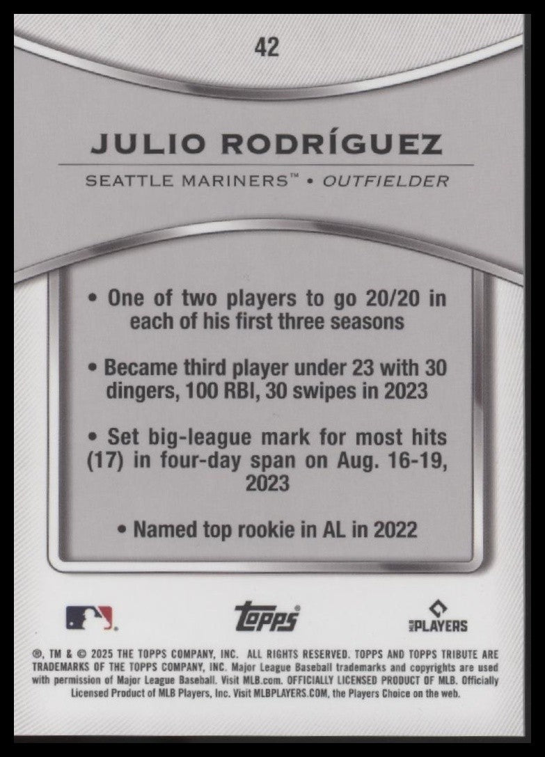 2025 Topps Tribute #42 Julio Rodríguez