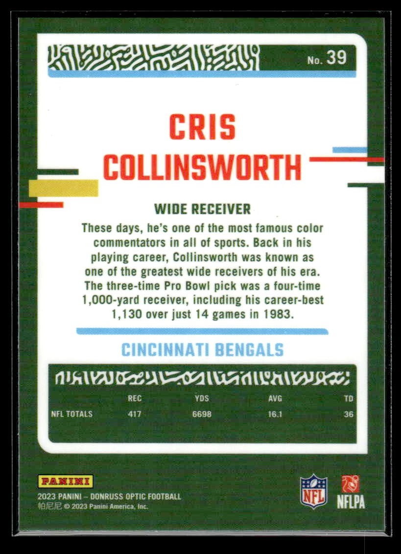 2023 Donruss Optic #39 Cris Collinsworth