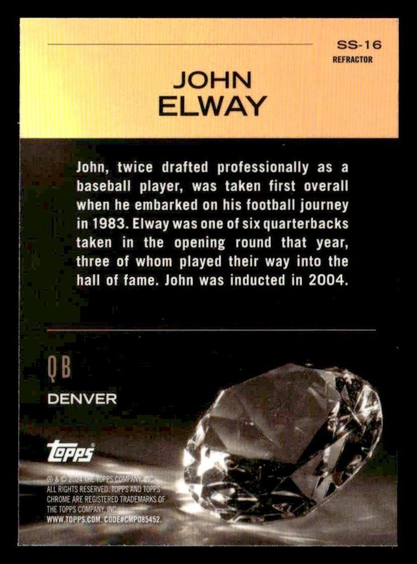 2024 Topps Chrome #SS-16 John Elway Sunday Swag Refractor