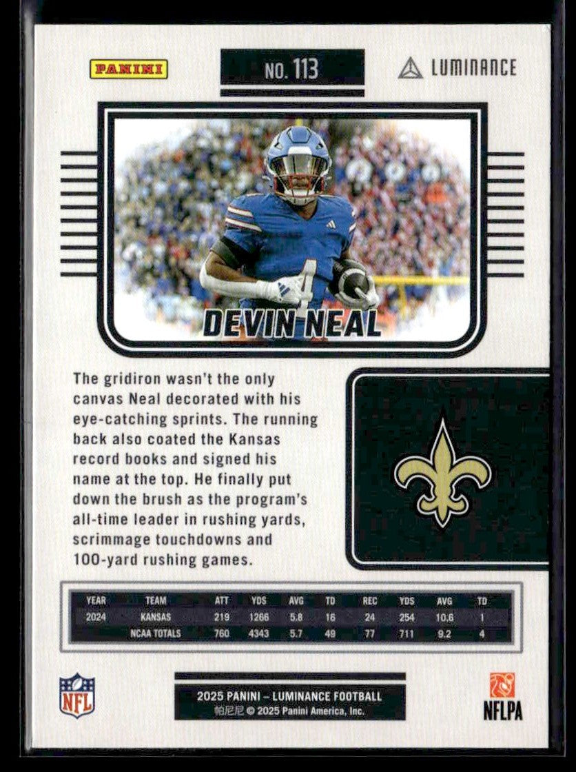 2025 Panini Luminance #113 Devin Neal