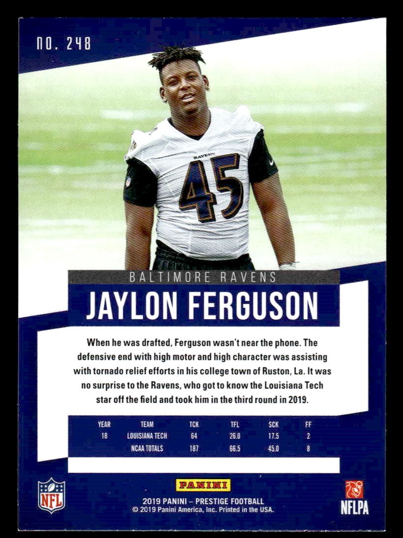 2019 Panini Prestige #248 Jaylon Ferguson Xtra Points Green