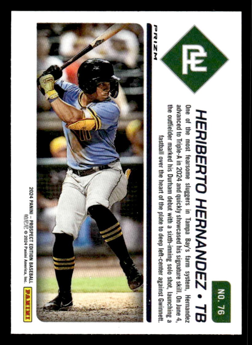 2024 Panini Prospect Edition #76 Heriberto Hernandez Holo