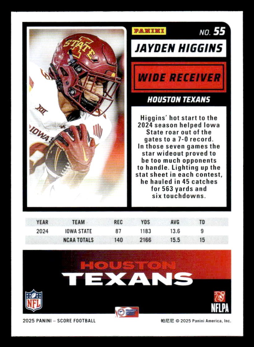 2025 Score #55 Jayden Higgins