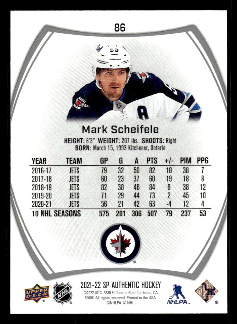 2021-22 SP #86 Mark Scheifele
