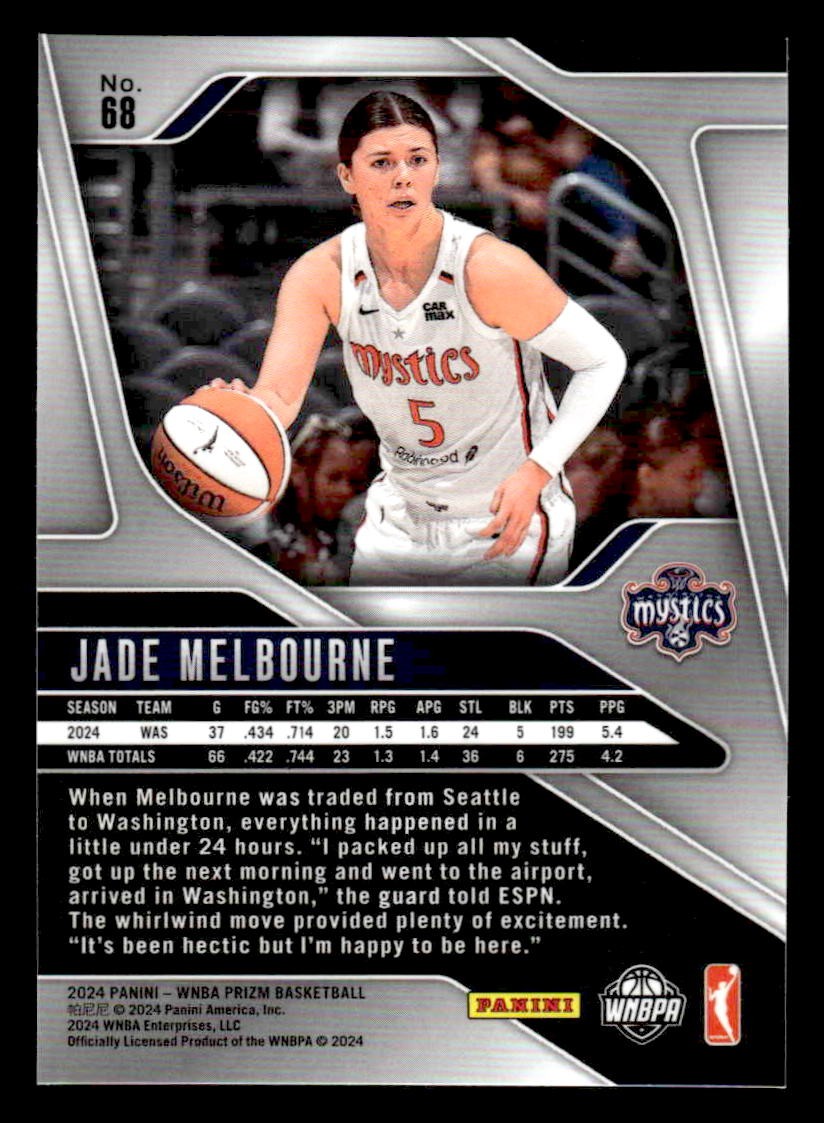 2024 Panini Prizm WNBA #68 Jade Melbourne