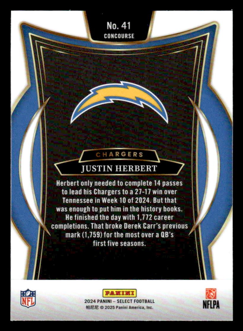 2024 Panini Select #41 Justin Herbert