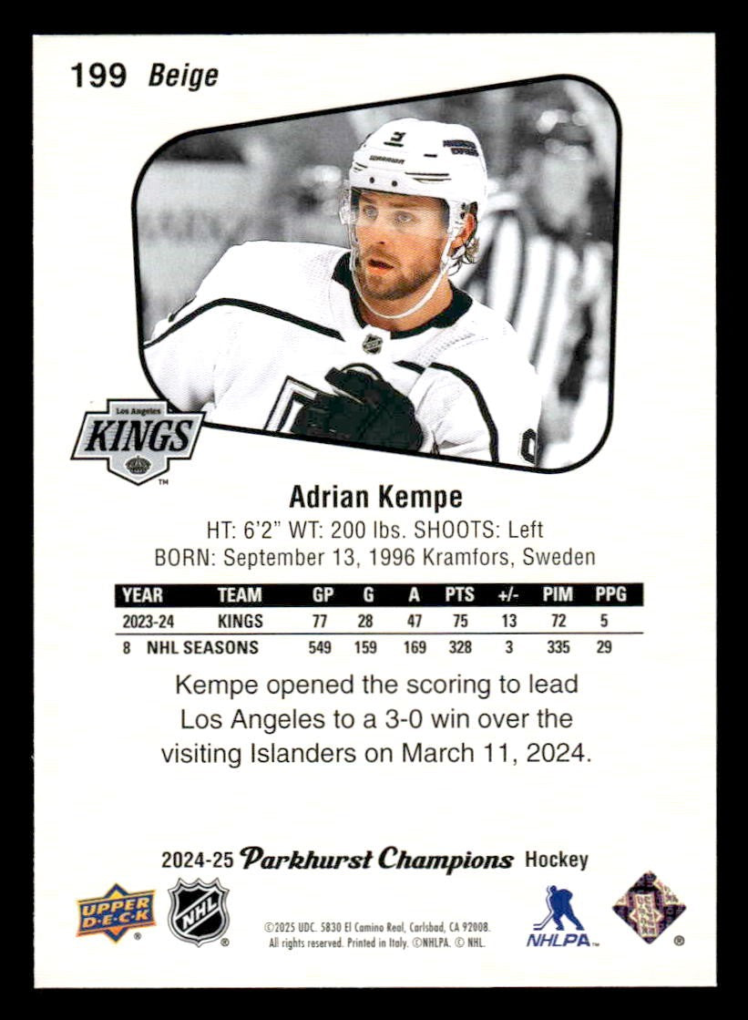 2024-25 Parkhurst Champions #199 Adrian Kempe