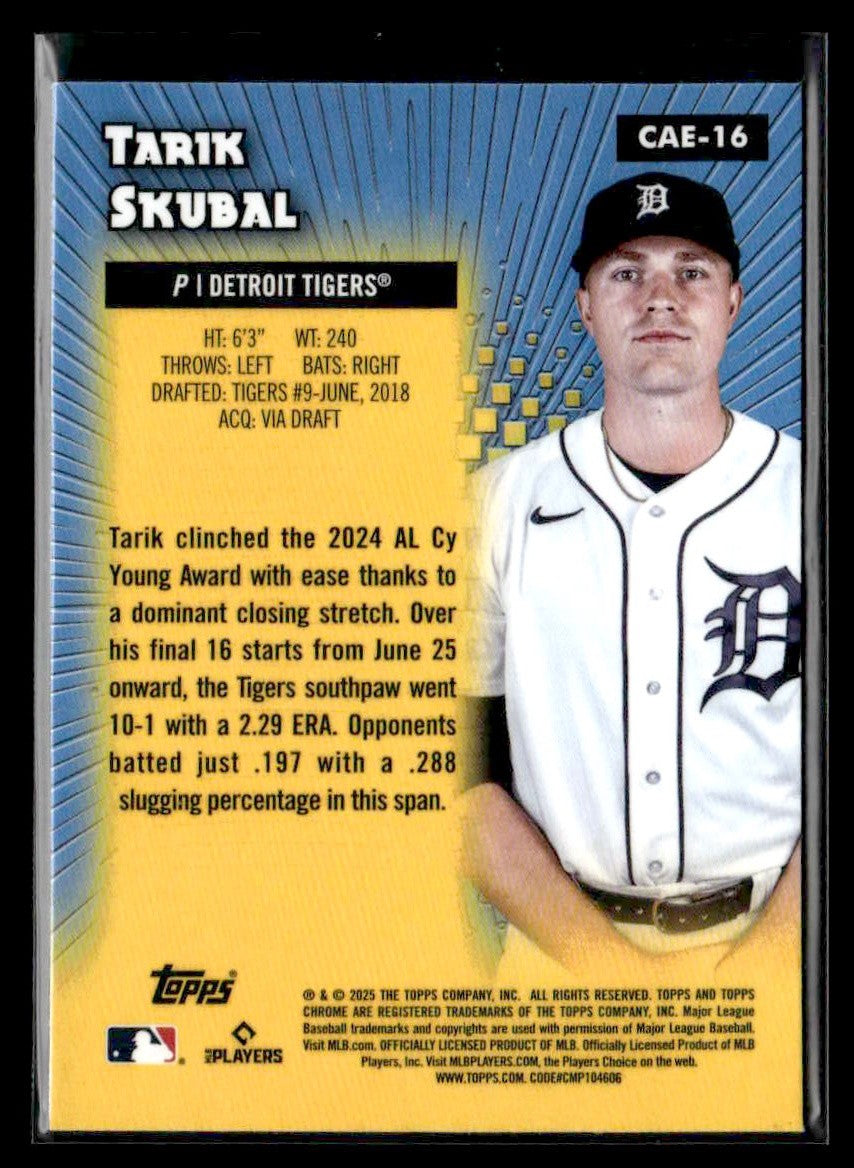 2025 Topps Chrome #CAE-16 Tarik Skubal Chrome All-Etch