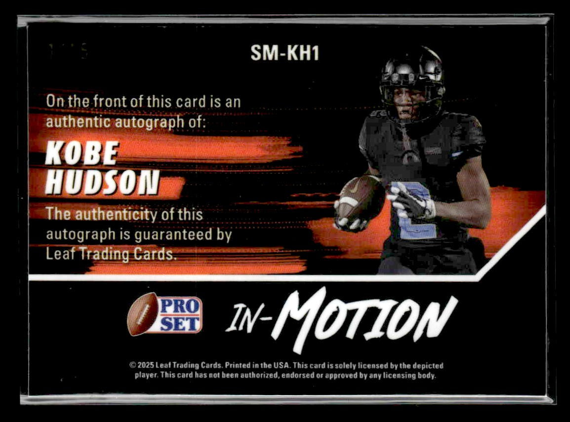Kobe Hudson 2025 Pro Set Metal In Motion Purple RC SSP /15 Panthers π₯