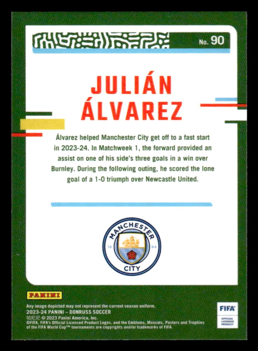 2023-24 Donruss #90 Julian Alvarez Optic