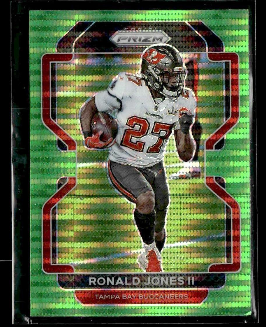 2021 Panini Prizm #295 Ronald Jones II Neon Green Pulsar