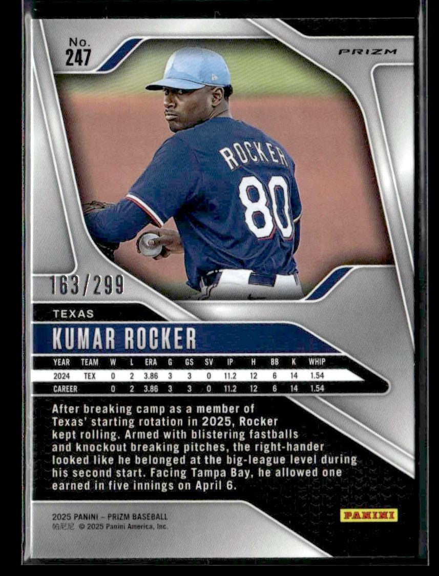 2025 Panini Prizm #247 Kumar Rocker Red Prizm #/299