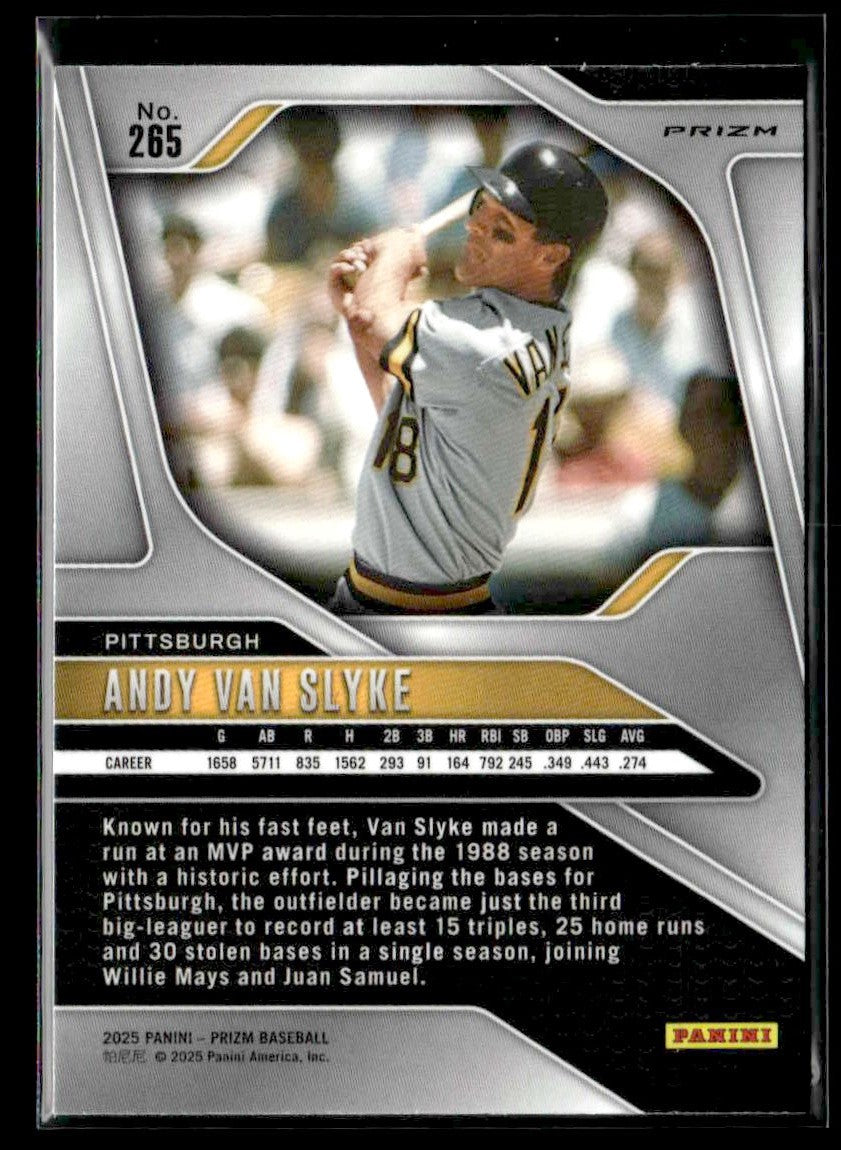 2025 Panini Prizm #265 Andy Van Slyke Silver Prizm