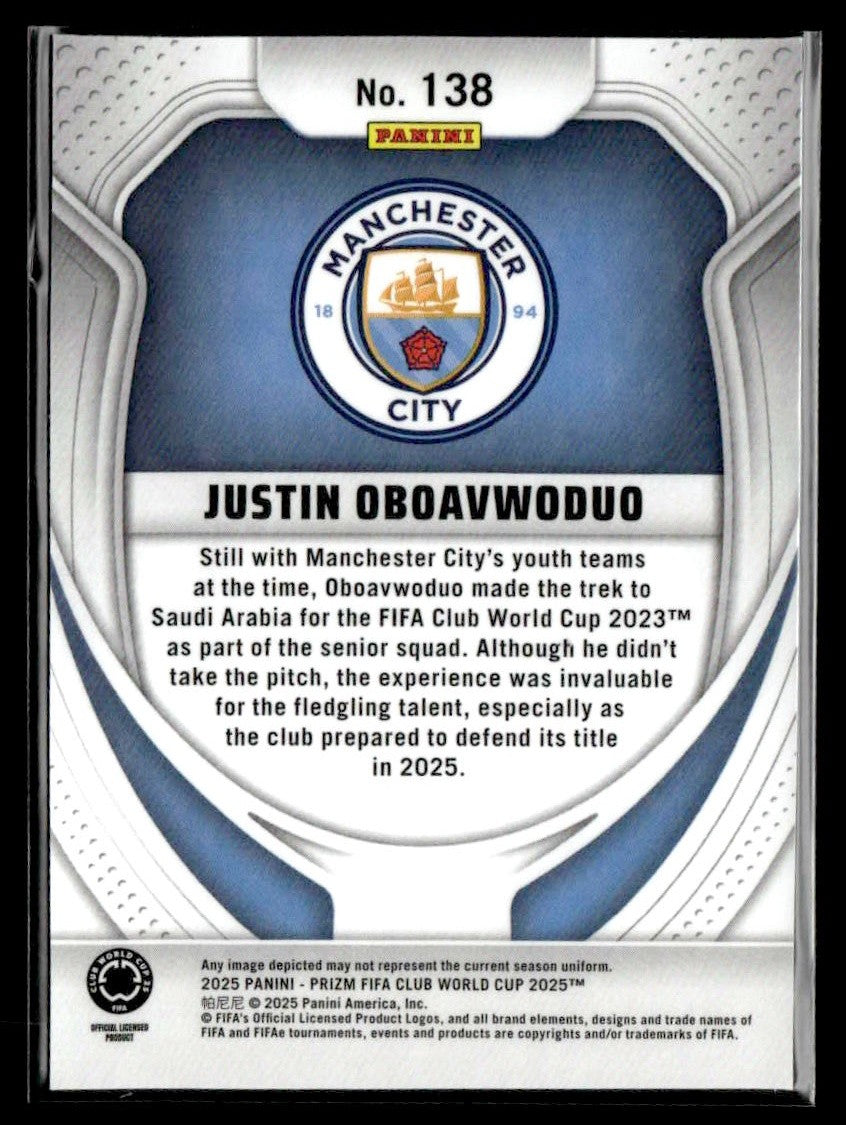 2025 Panini Prizm FIFA Club World Cup #138 Justin Oboavwoduo