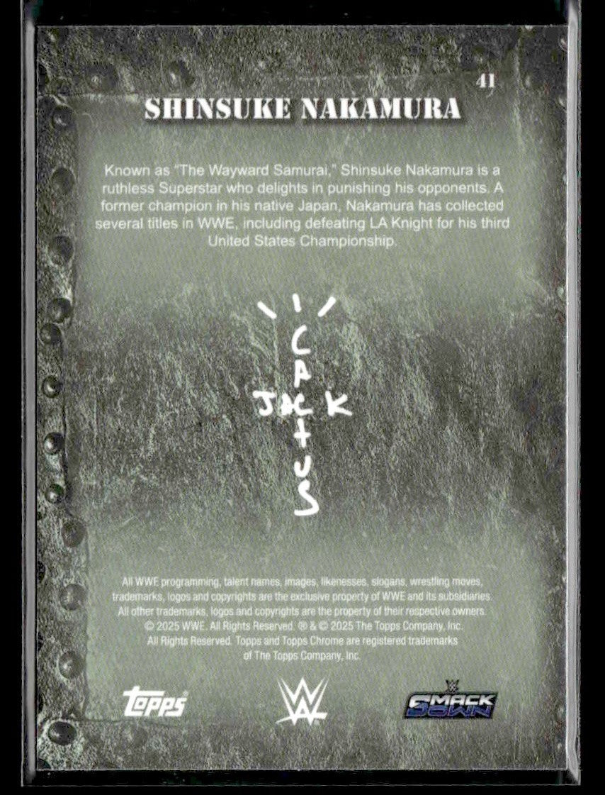 2025 Topps Chrome WWE x Cactus Jack #41 Shinsuke Nakamura