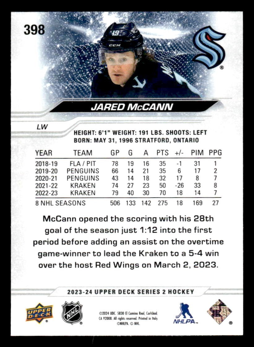 2023-24 Upper Deck #398 Jared McCann