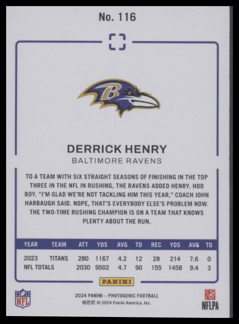 2024 Panini Photogenic #116 Derrick Henry