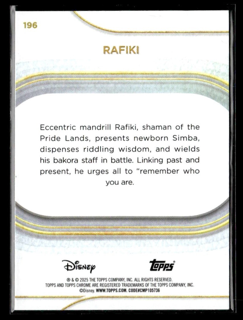 π Rafiki β 2025 Topps Chrome Disney #196 π
