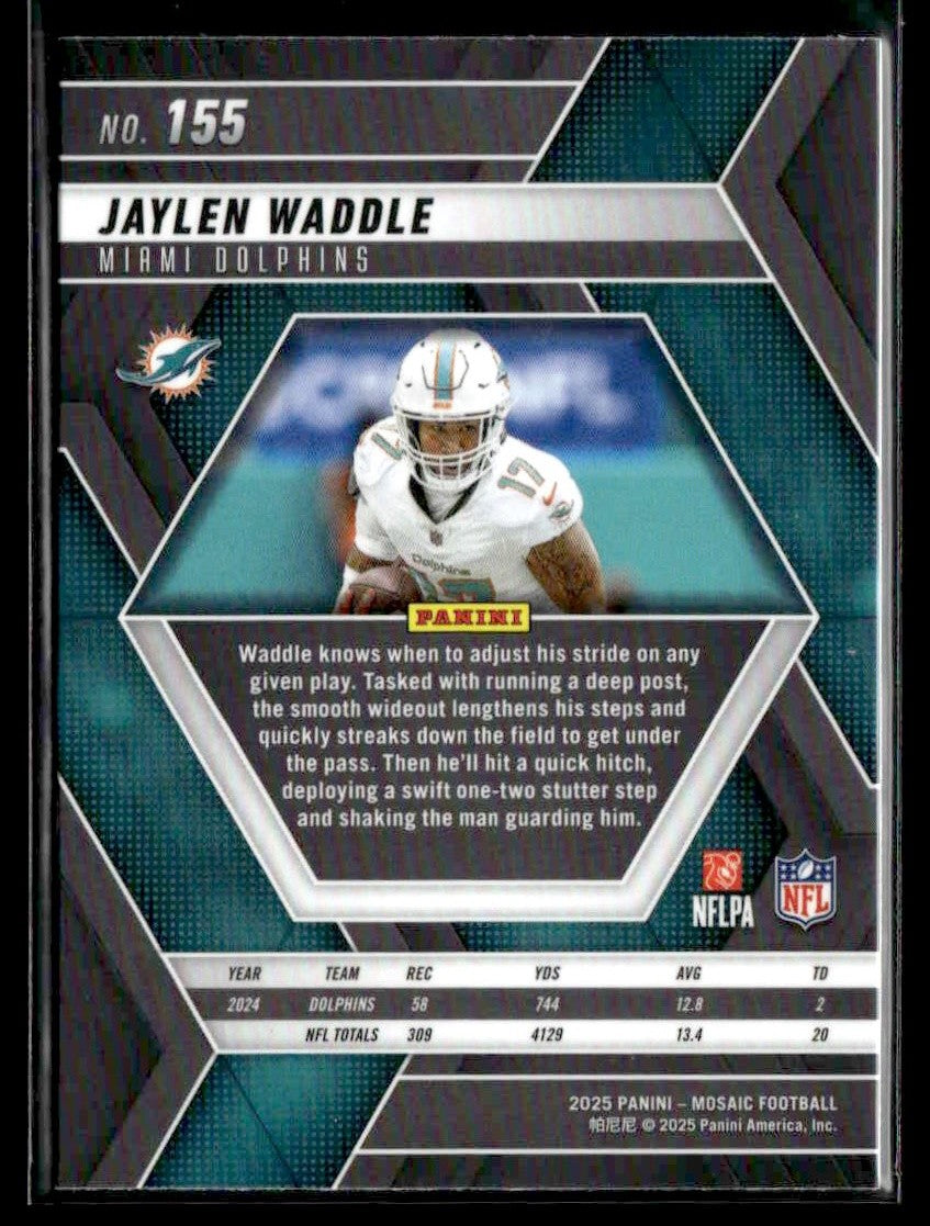 2025 Panini Mosaic #155 Jaylen Waddle
