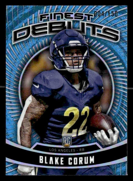 2024 Finest #D-18 Blake Corum Debut Sky Blue Refractor #/150