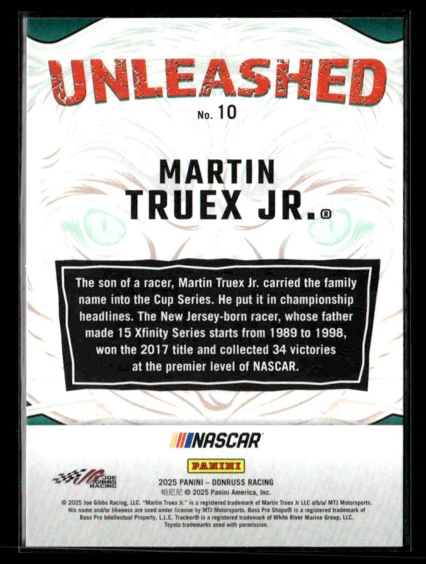 2025 Donruss #10 Martin Truex Jr Unleashed