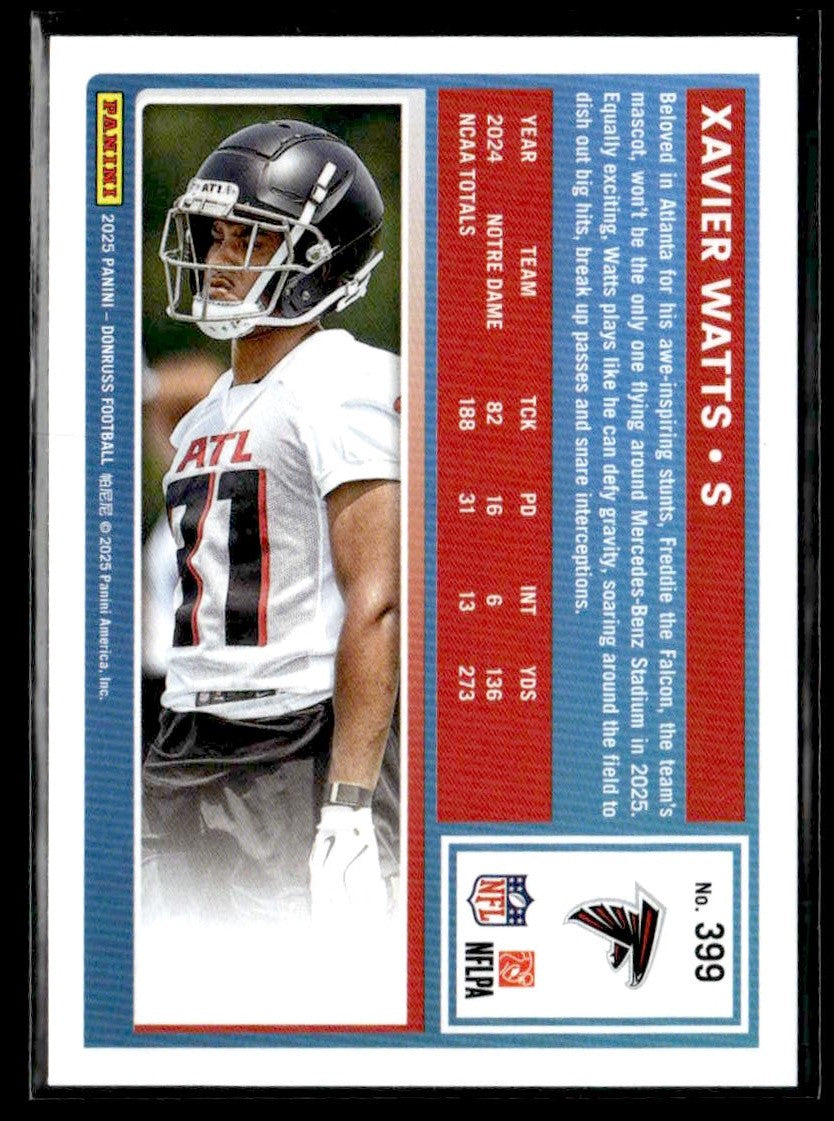 2025 Donruss #399 Xavier Watts Rated Rookies