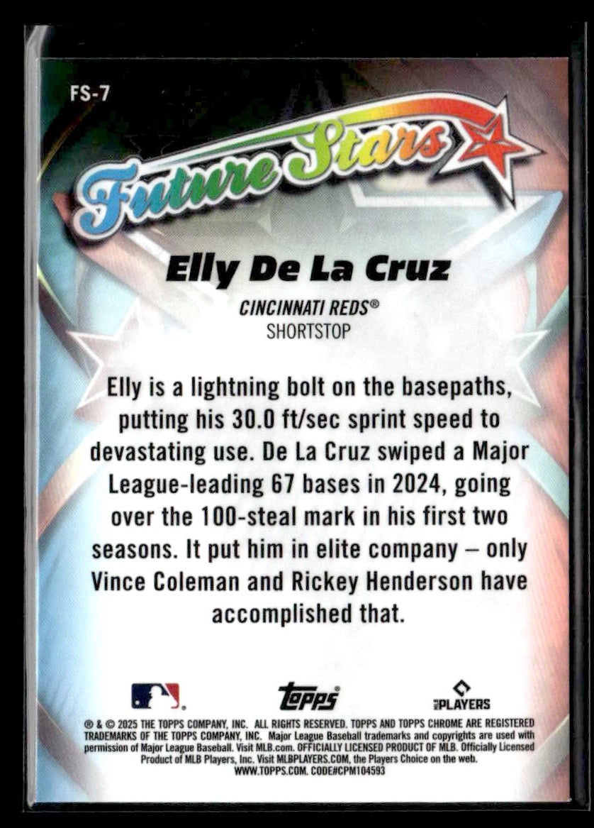2025 Topps Chrome #FS-7 Elly De La Cruz Future Stars