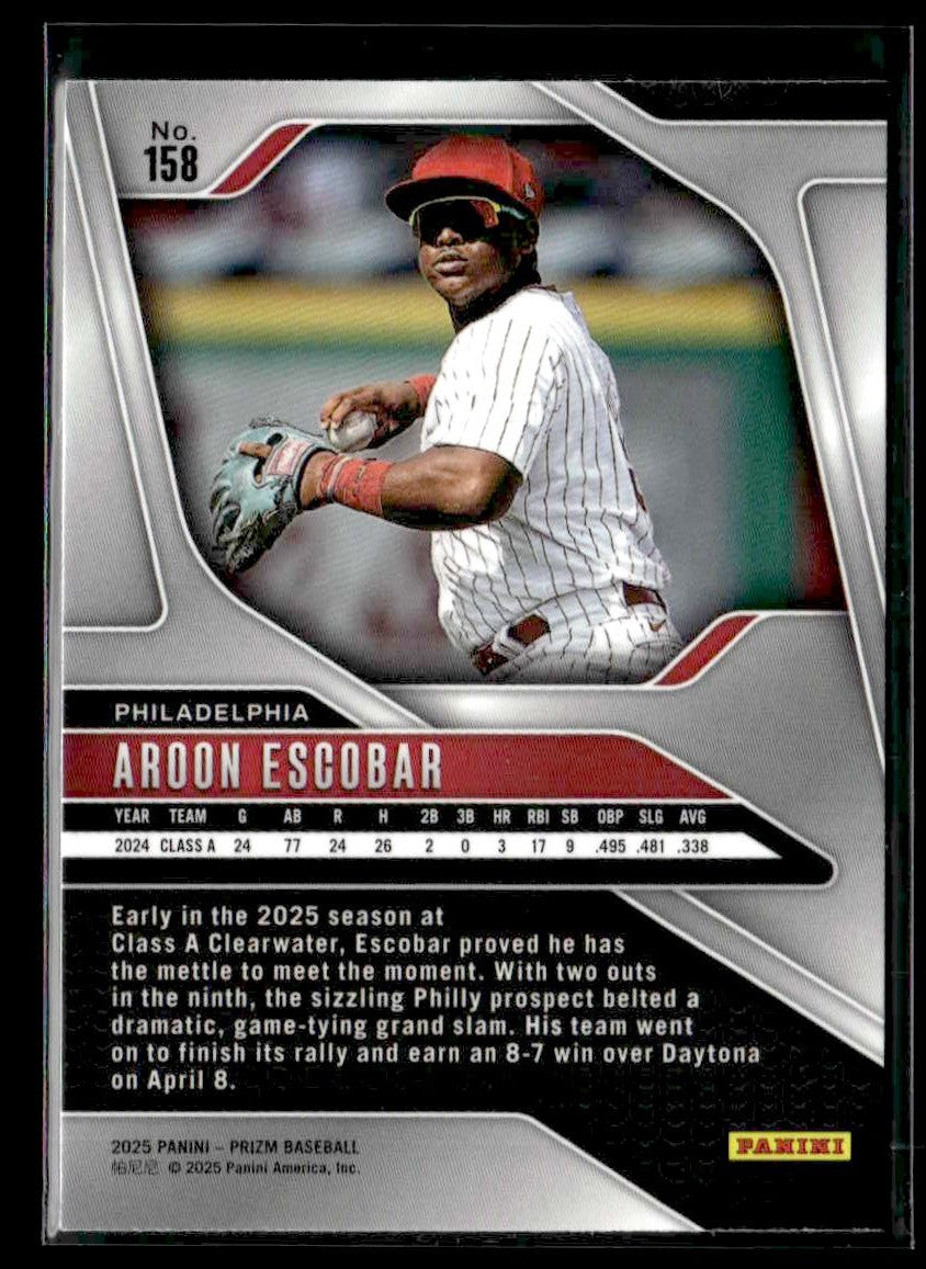 2025 Panini Prizm #158 Aroon Escobar