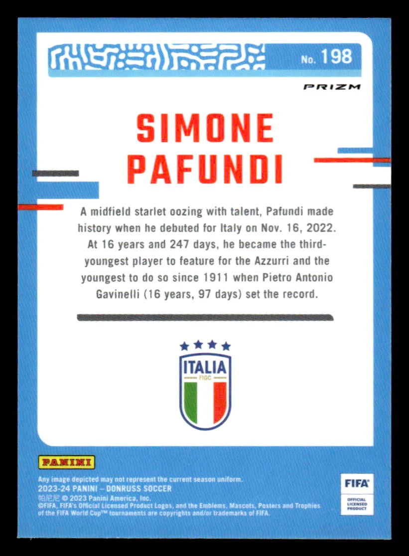 2023-24 Donruss #198 Simone Pafundi Optic Holo