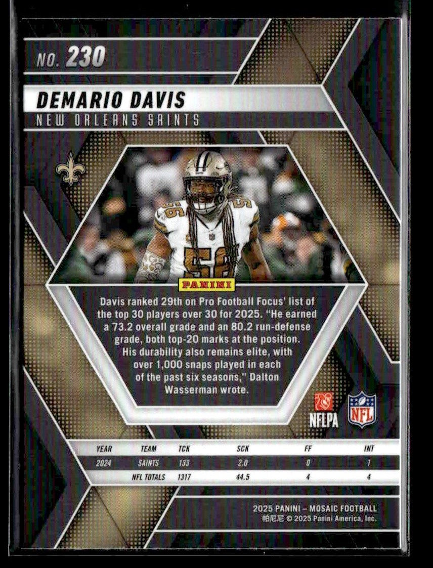 2025 Panini Mosaic #230 Demario Davis