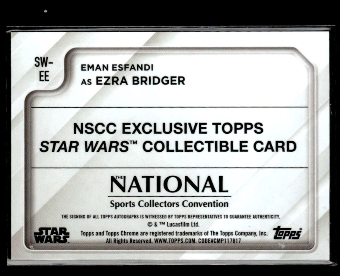 2025 Topps NSCC Exclusive #SW-EE Ezra Bridger Refractor Autographs #04/10