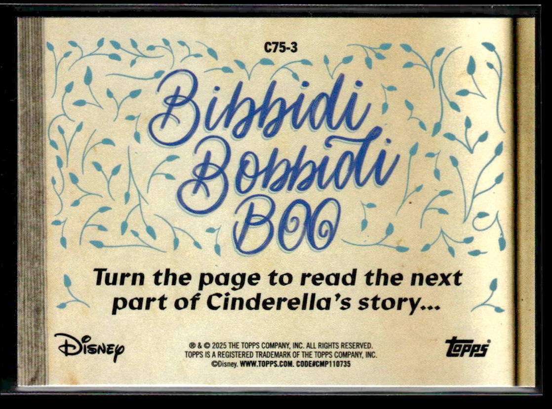 2025 Topps Disney Wonder #C75-3 Cinderella's animal friends 75th Anniversary