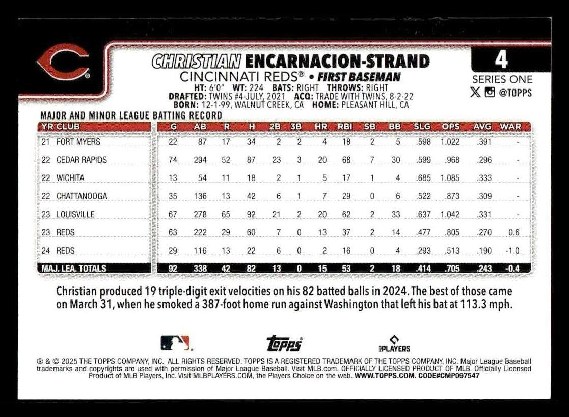 2025 Topps #4 Christian Encarnacion-Strand