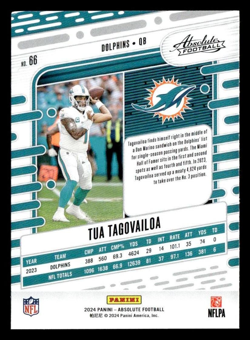 2024 Panini Absolute #66 Tua Tagovailoa Retail