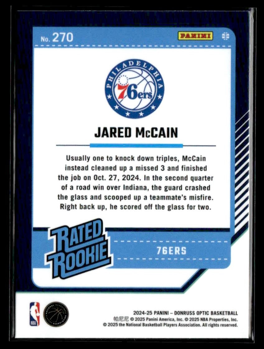 2024-25 Donruss Optic #270 Jared McCain