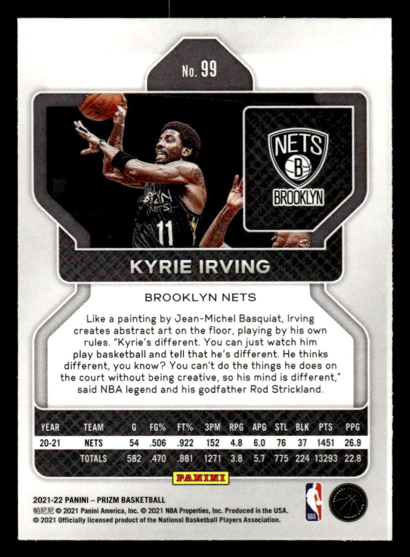 2021-22 Panini Prizm #99 Kyrie Irving