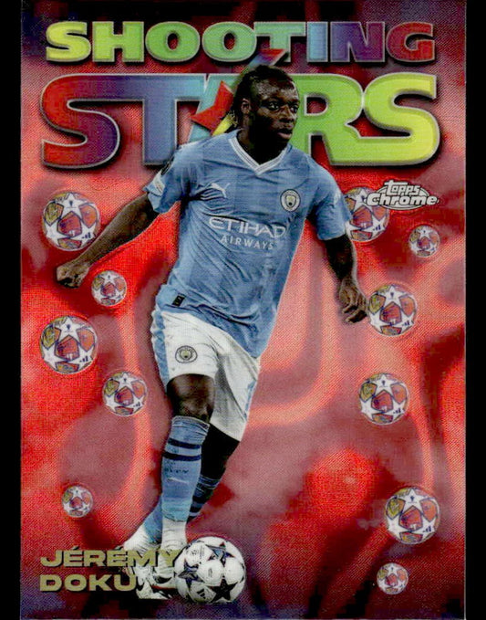 2023-24 Chrome UEFA Club Comps #98-14 Rafael Leão 1998 Shooting Stars Red Lava
