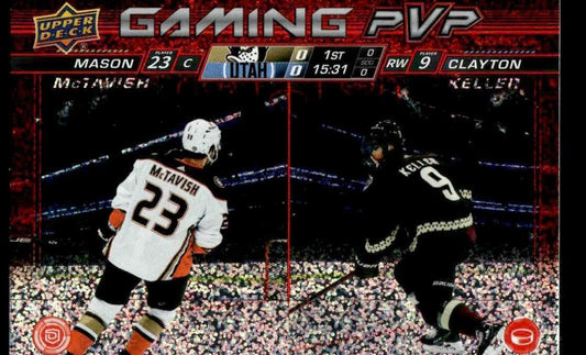 2024-25 Upper Deck #GPVP-25 Mason McTavish / Clayton Keller Gaming PVP Speckle