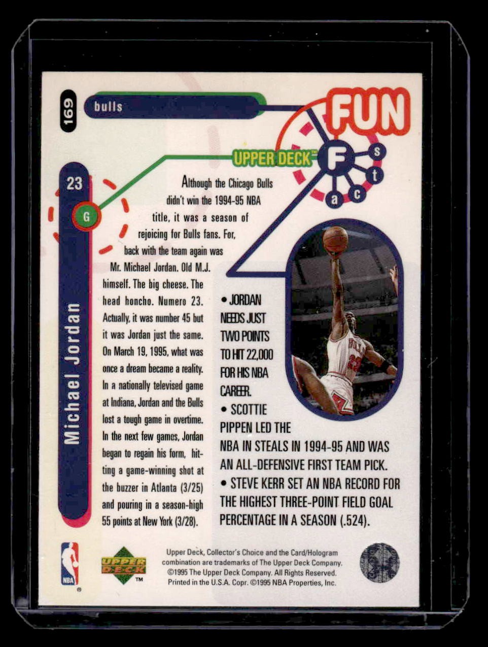 1995-96 Collector's Choice #169 Michael Jordan