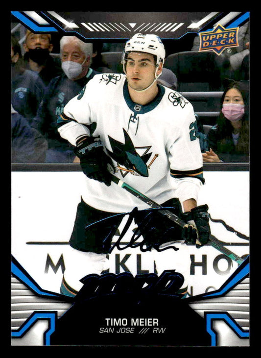 2022-23 Upper Deck MVP #108 Timo Meier Blue Script