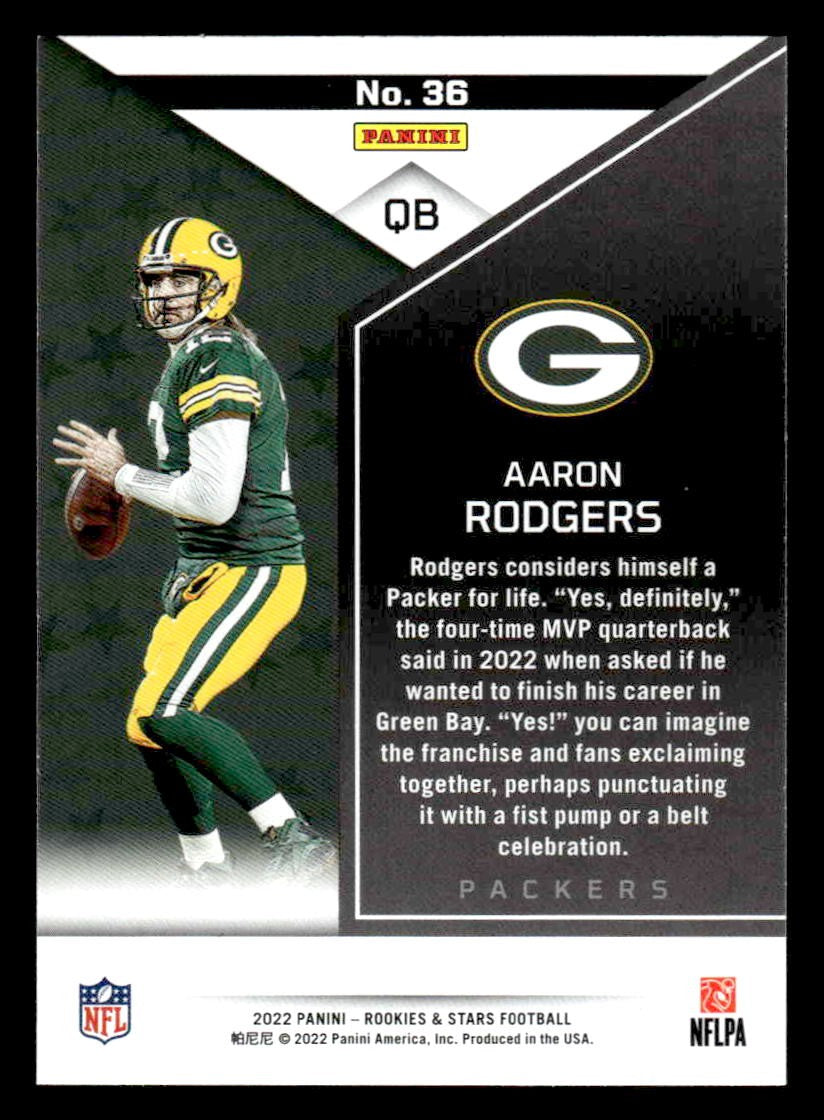 2022 Panini Rookies & Stars #36 Aaron Rodgers