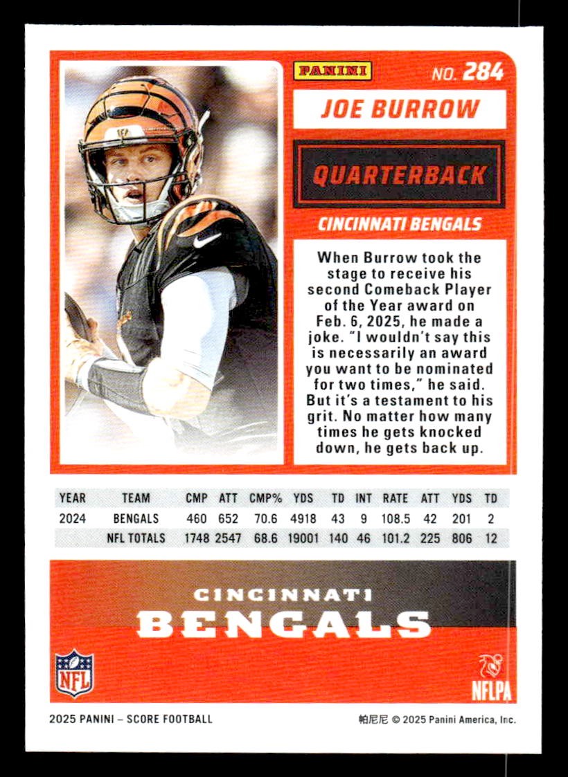 2025 Score #284 Joe Burrow