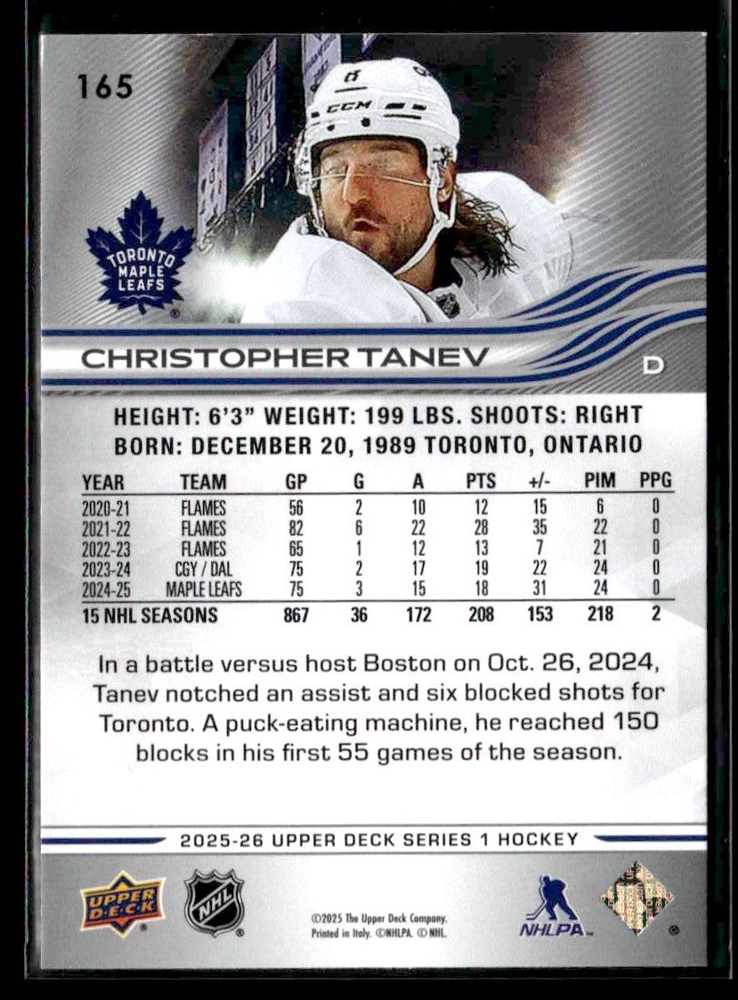 2025-26 Upper Deck #165 Christopher Tanev