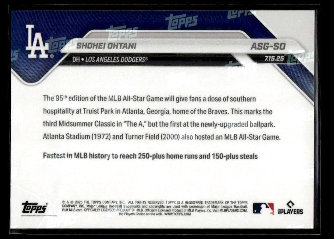 2025 Topps Now MLB All-Star Game #ASG-SO Shohei Ohtani
