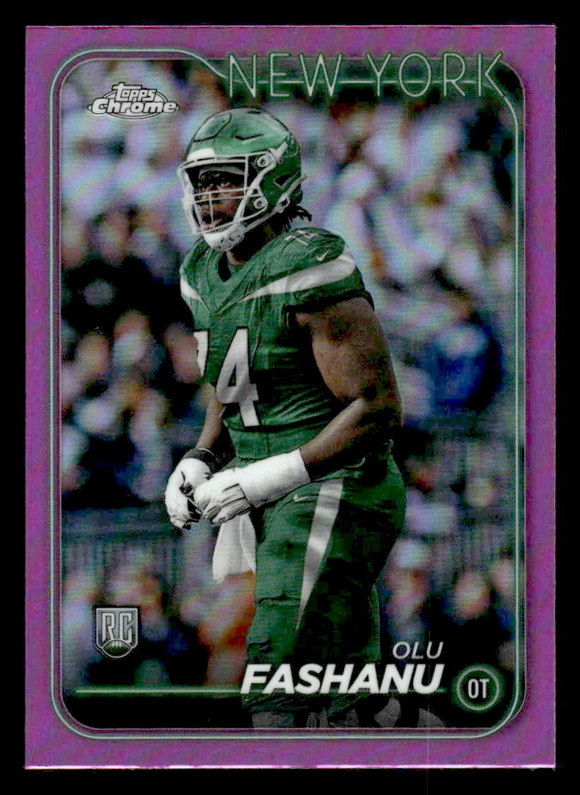 2024 Topps Chrome #238 Olu Fashanu Pink Refractor