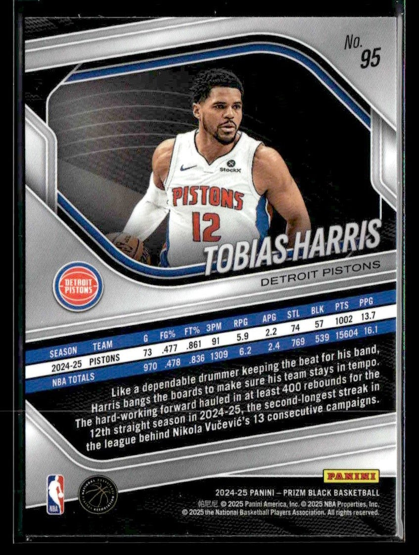 2024-25 Panini Prizm Black #95 Tobias Harris