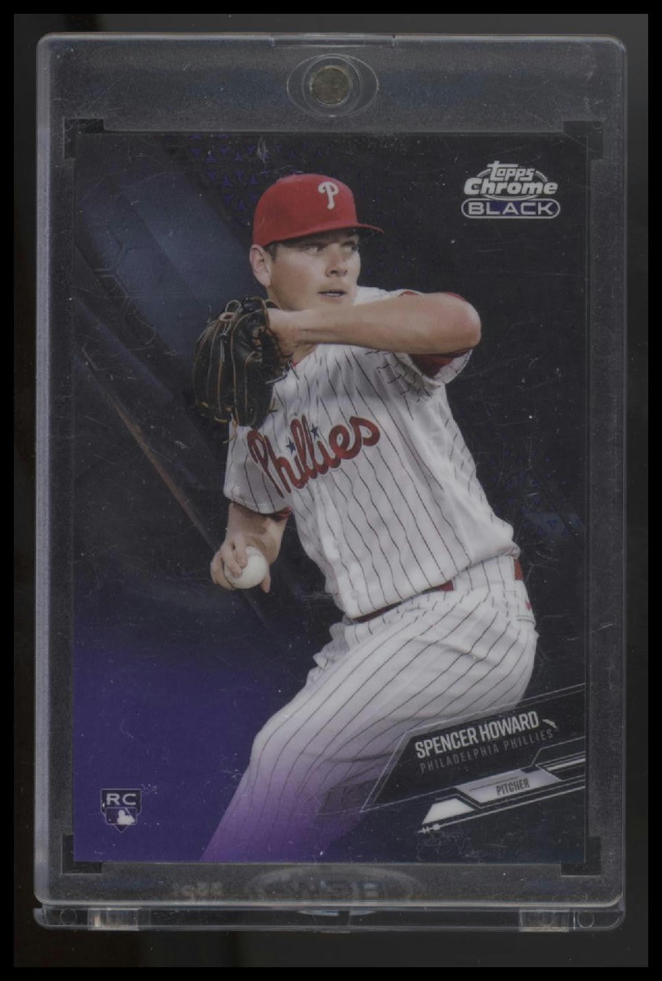 2021 Topps Chrome Black #50 Spencer Howard Purple Refractor #/150