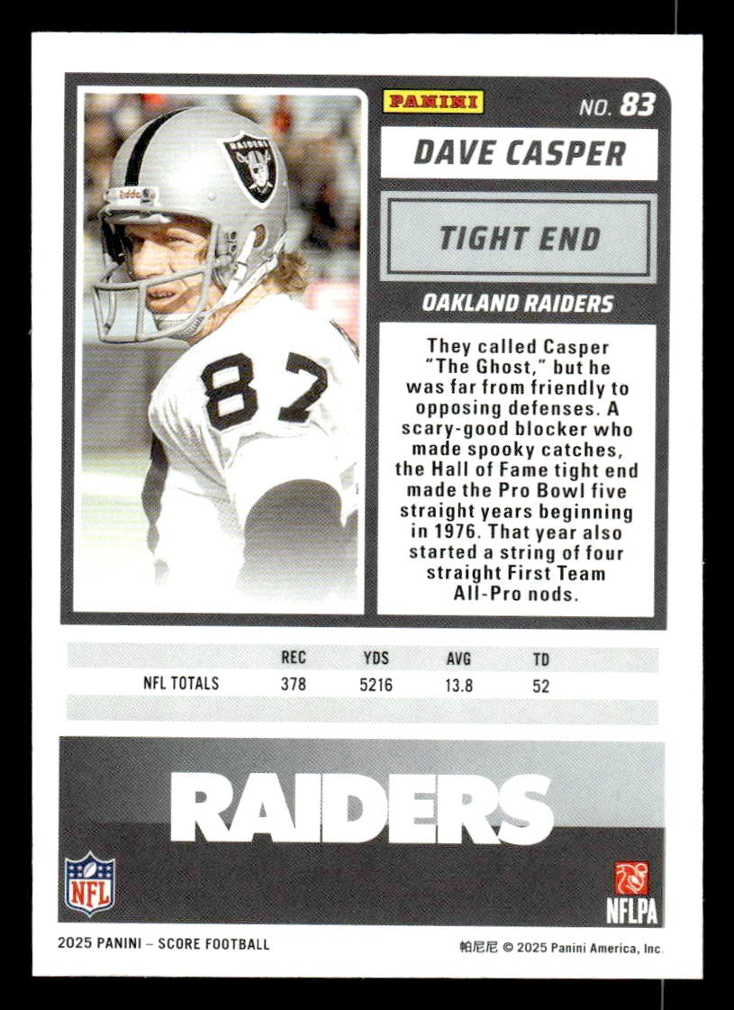 2025 Score #83 Dave Casper